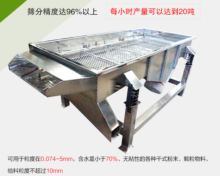 粮食筛分机各种干式粉末、颗粒物料，给料粒度不超过10mm